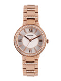 Buy Shop Fossil Virginia White Dial Rose Gold Steel Strap Watch for Women - ES3284 USA Online
