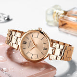 Buy Shop Fossil Jacqueline Rose Gold Dial Rose Gold Steel Strap Watch for Women - ES3632 USA Online