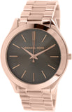 Buy Shop Michael Kors Slim Runway Brown Dial Rose Gold Stainless Steel Strap Watch for Women - MK3181 USA Online