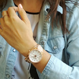 Buy Shop Fossil Tailor Quartz White Dial Pink Leather Strap Watch for Women - ES4393 USA Online