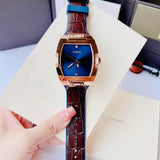 Buy Shop Guess Phoenix Blue Dial Brown Leather Strap Watch for Men - GW0386G2 USA Online