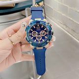 Buy Shop Guess Navigator Chronograph Blue Dial Blue Rubber Strap Watch for Men - GW0264G4 USA Online