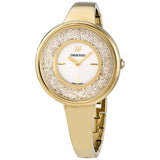 Buy Shop Swarovski Crystalline Bracelet White Dial Gold Steel Strap Watch for Women - 5269253 USA Online