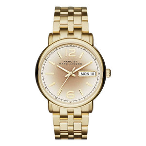 Buy Shop Marc Jacobs Fergus White Dial Gold Steel Strap Watch for Women - MBM8647 USA Online