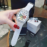 Buy Shop Guess Phoenix J Balvin White Dial Transparent Silicone Strap Watch For Men - V1051M1 USA Online