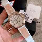 Buy Shop Guess Swirl Quartz Silver Dial White Rubber Strap Watch For Women - W1096l2 USA Online