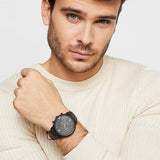 Buy Shop Fossil Neutra Chronograph Black Dial Black Leather Strap Watch for Men - FS5503 USA Online