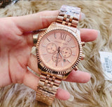 Buy Shop Michael Kors Lexington Rose Gold Dial Rose Gold Steel Strap Watch for Men - MK8319 USA Online