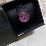 Buy Shop Marc Jacobs Pelly Black Dial Black Silicone Strap Watch for Women - MBM2517 USA Online