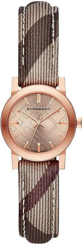Buy Shop Burberry The City Pink Dial Brown Leather Strap Watch for Women - BU9236 USA Online