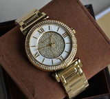 Buy Shop Michael Kors Kerry Mother of Pearl Dial Rose Gold Steel Strap Watch for Women - MK3333 USA Online