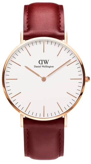 Buy Shop Daniel Wellington Classic Suffolk White Dial Brown Leather Strap Watch For Women - DW00100120 USA Online