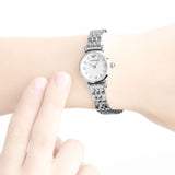 Buy Shop Emporio Armani Gianni T Bar Mother of Pearl Dial Silver Steel Strap Watch For Women - AR1688 USA Online