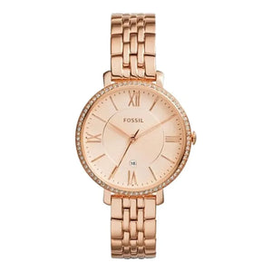 Buy Shop Fossil Jacqueline Rose Gold Dial Rose Gold Steel Strap Watch for Women - ES3546 USA Online