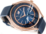 Buy Shop Swarovski Crystalline Aura Blue Dial Blue Leather Strap Watch for Women - 5519447 USA Online