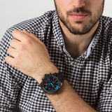 Buy Shop Diesel Mega Chief Chronograph Black Dial Black Steel Strap Watch For Men - DZ4318 USA Online