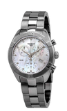 Buy Shop Tissot PR 100 Sport Chic Chronograph Diamonds Mother of Pearl Dial Silver Steel Strap Watch for Women - T101.917.11.116.00 USA Online