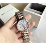 Buy Shop Michael Kors Runway Chronograph Blue Dial Two Tone Steel Strap Watch For Women - MK6166 USA Online