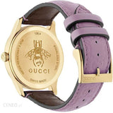 Buy Shop Gucci G Timeless Quartz Lilac Dial Lilac Leather Strap Watch For Women - YA1264098 USA Online