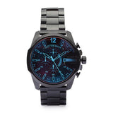 Buy Shop Diesel Mega Chief Chronograph Black Dial Black Steel Strap Watch For Men - DZ4318 USA Online