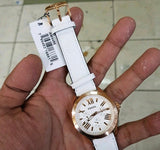 Buy Shop Fossil Cecile White Dial White Leather Strap Watch for Women - AM4486 USA Online