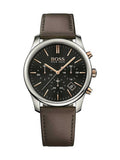 Buy Shop Hugo Boss Time One Black Dial Brown Leather Strap Watch for Men - 1513448 USA Online