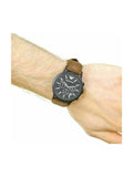 Buy Shop Emporio Armani Chronograph Black Dial Brown Leather Strap Watch For Men - AR11078 USA Online