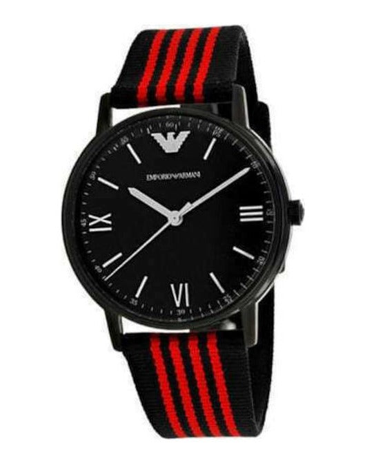 Buy Shop Emporio Armani Kappa Black Dial Two Tone NATO Strap Watch For Men - AR11015 USA Online