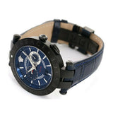 Buy Shop Versace V Race Chronograph Quartz Blue Dial Blue Leather Strap Watch For Men - VEBV00419 USA Online