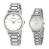 Buy Shop Emporio Armani Quartz White Dial Silver Steel Strap Watch For Men - AR90000 USA Online