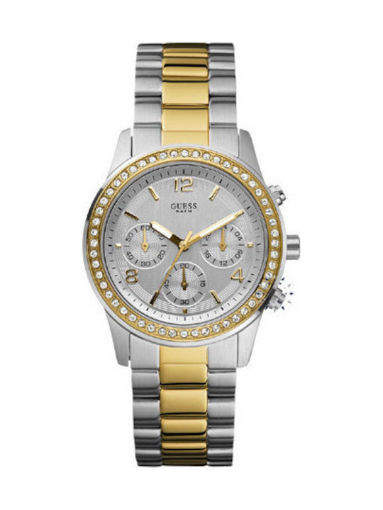 Buy Shop Guess Mini Spectrum Analog Silver Dial Two Tone Steel Strap Watch For Women - W0122L2 USA Online