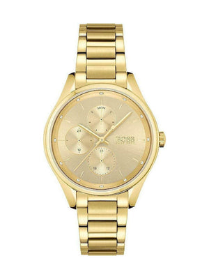 Buy Shop Hugo Boss Grand Course Gold Dial Gold Steel Strap Watch for Women - 1502584 USA Online