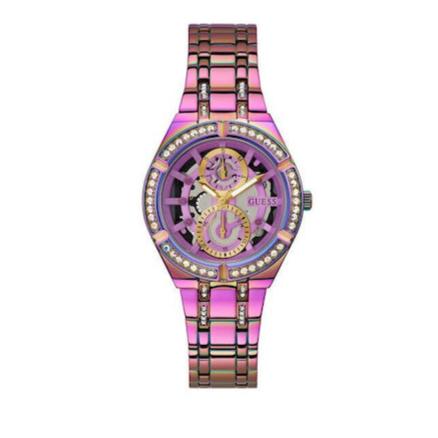 Buy Shop Guess Allara Quartz Purple Dial Purple Steel Strap Watch For Women - GW0604L4 USA Online