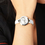 Buy Shop Tissot T Trend Flamingo Valentines Mother of Pearl White Dial White Leather Strap Watch For Women - T094.210.16.111.01 USA Online