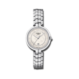 Tissot T Lady Flamingo Diamonds White Dial Silver Steel Strap Watch For Women - T094.210.11.116.01