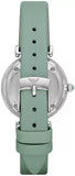 Buy Shop Emporio Armani Gianni T Bar Mother Of Pearl Blue Dial Blue Leather Strap Watch For Women - AR1959 USA Online
