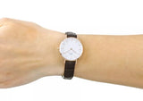 Buy Shop Daniel Wellington Classic Petite York White Dial Brown Leather Strap Watch For Women - DW00100232 USA Online