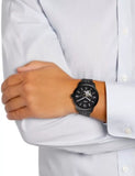 Fossil Townsman Multi Function Mechanical Black Dial Black Steel Strap Watch for Men - ME3062