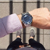 Buy Shop Fossil Townsman Automatic Skeleton Blue Dial Silver Steel Strap Watch for Men - ME3073 USA Online