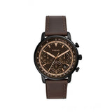 Buy Shop Fossil Goodwin Chronograph Brown Dial Brown Leather Strap Watch for Men - FS5529 USA Online