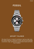 Buy Shop Fossil Sport Tourer Chronograph Black Dial Silver Steel Strap Watch for Men - FS6045 USA Online