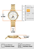 Fossil Jacqueline Moonphase Mother of Pearl Dial Gold Steel Strap Watch for Women - ES5167