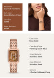 Fossil Raquel Three Hand Date Brown Dial Rose Gold Steel Strap Watch For Women - ES5323