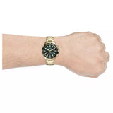 Buy Shop Fossil Bannon Multifunction Chronograph Green Dial Gold Steel Strap Watch for Men - BQ2493 USA Online