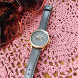 Buy Shop Fossil Tailor Grey Dial Grey Leather Strap Watch for Women - ES3913 USA Online