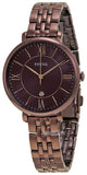 Buy Shop Fossil Jacqueline Brown Dial Brown Steel Strap Watch for Women - ES4100 USA Online
