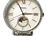 Buy Shop Fossil Jacqueline Multifunction Moonphase White Dial Silver Steel Strap Watch for Women - ES5164 USA Online