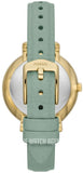 Buy Shop Fossil Jacqueline Analog Moonphase Mother of Pearl White Dial Green Leather Strap Watch for Women - ES5168 USA Online