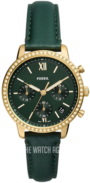 Buy Shop Fossil Neutra Chronograph Green Dial Green Leather Strap Watch for Women - ES5239 USA Online