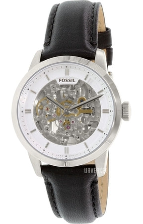 Buy Shop Fossil Townsman Automatic Skeleton White Dial Black Leather Strap Watch for Men - ME3085 USA Online